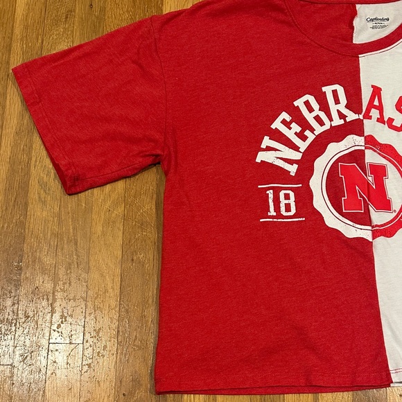 Nebraska Red and White Short Sleeve Tee - Picture 2 of 16
